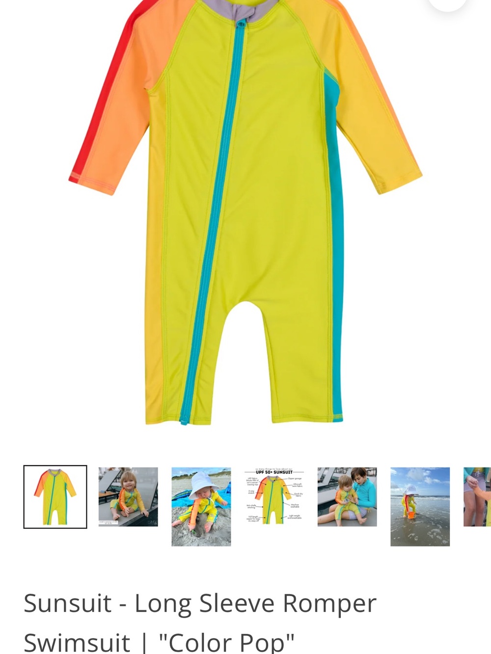 Neon Green and Bright Yellow Kids One-Piece Footies with Full Zip - Picture 4 of 7